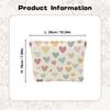 1pc Corduroy Makeup Bag Heart Pattern Large Capacity Cosmetic Pouch Zipper Portable Toiletry Storage Bag for Women