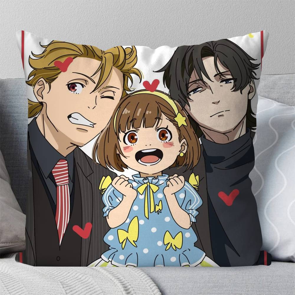 Anime BBuddy Daddies Pillow Case Fashion Square Pillowcase Bedroom Sofa Room Ins Decoration Leisure
