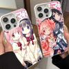 Popular Anime Girl Silver Plated Inside Phone Case For iPhone 17 16 15 14 11 12 13 Pro Max Plus X XR XS Max Colored