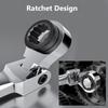 Flexible 10mm Ratchet Wrench Metal Keychain with 180 Degree Flexible Rotation Head for Fastening Application