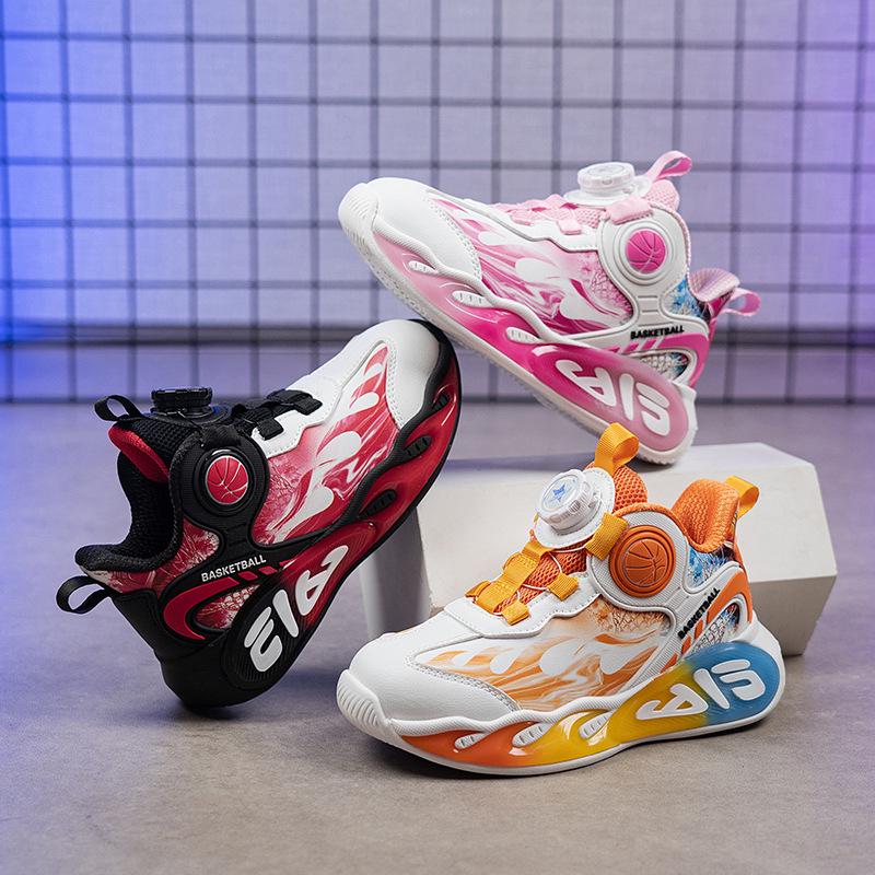 New Waterproof Children's Basketball Shoes - Non-Slip, Wear-Resistant Leather for Boys and Girls