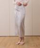 ADAUL Satin Long H Line Skirt - Ash