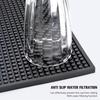 Bar Mat Rubber Coffee Bar Mats Anti-slip PVC Cup Mat Waterproof Heat Resistant Drain Mat for Bar Cafe Barista Cocktail Bartender Cup Holders 5