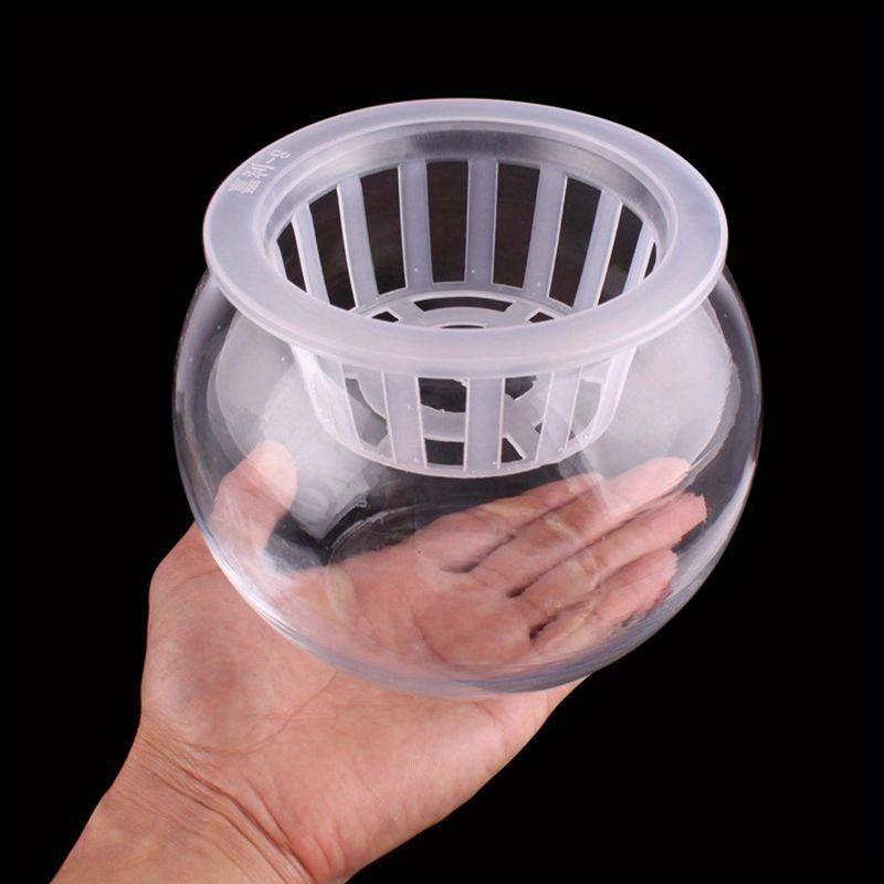 5 ცალი პლასტმასის ბადის ქოთნები ბადე კლონირების კალათა ჰიდროპონიკური აკვარიუმის ჩასმა მცენარეების ზრდის ყვავილების ქოთნის უჯრა ბაღის მასალები