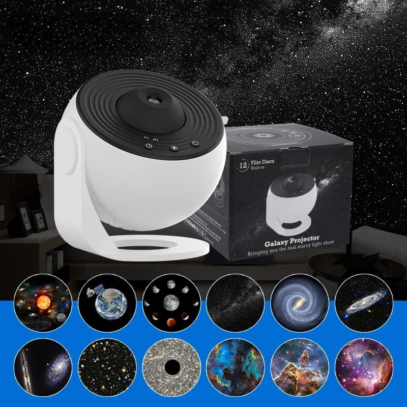 Galaxy Projector Starry Sky Night Light 360° Rotate Bedroom Ceiling Home Living Room Decor Birthday Gifts Party Lifelike Starry Projector
