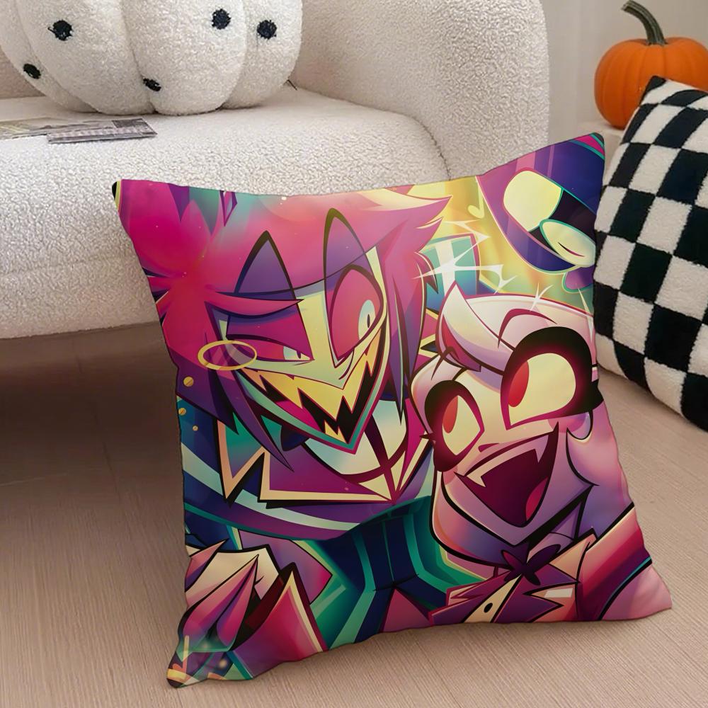 Edgy Musikalisch Schrullig Animiert HHazbin Hotel Kissenbezug Sofakissenbezug Versteckter Knopf Strapazierfähiges Polyester Stuhlkissen