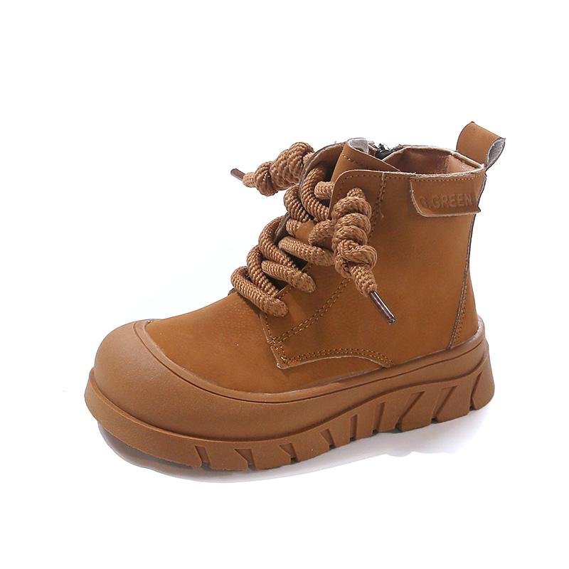 Children's Boot Spring Autumn Patchwork Versatile Girls Black School Boots Fashion Versatile Kids Causal Ankle Boots Thick Soled