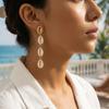 Shell Fringe Earrings Long Vacation Style Pendant Earrings Women's Fashion Trend Daily Accessory
