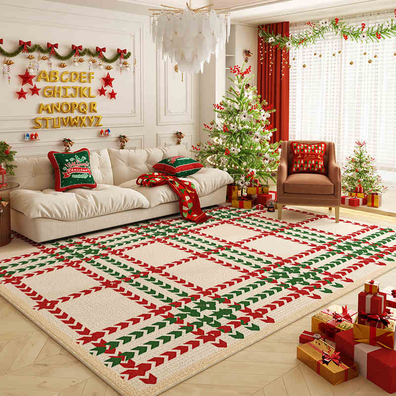 Christmas Tree Carpet New Year Festival Atmosphere Feeling Large Size Living Room Bedroom Floor Mat Home Decoration
