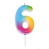 Bougie Anniversaire - PTIT CLOWN - Chiffre 6 - Multicolore