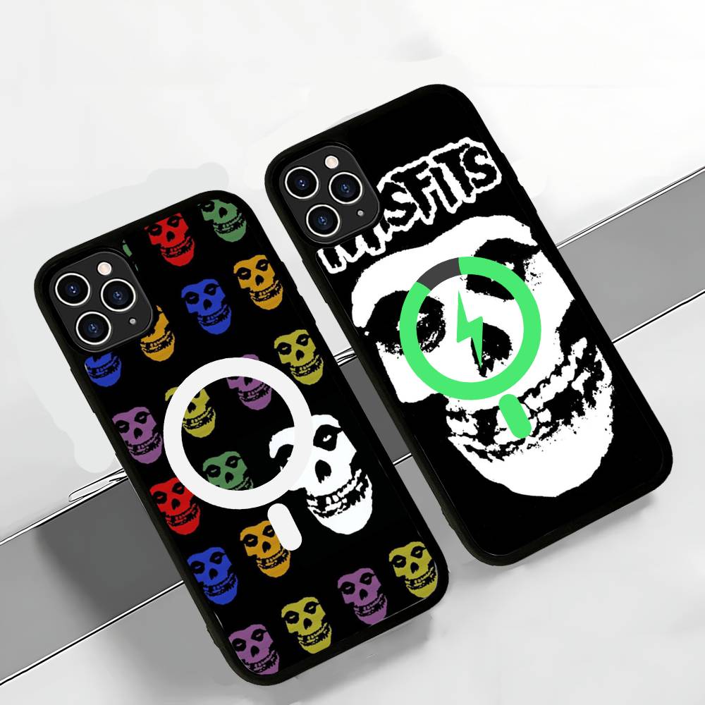 Classic Punk Band M-Misfits Magnetic Phone Case For IPhone 16 15 14 13 12 11 17 Pro Max Plus Wireless Charge Cover