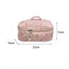 New Cartoon Ladies Travel Cosmetic Bag Retro Floral Makeup Case Cute Girls Storage Bag