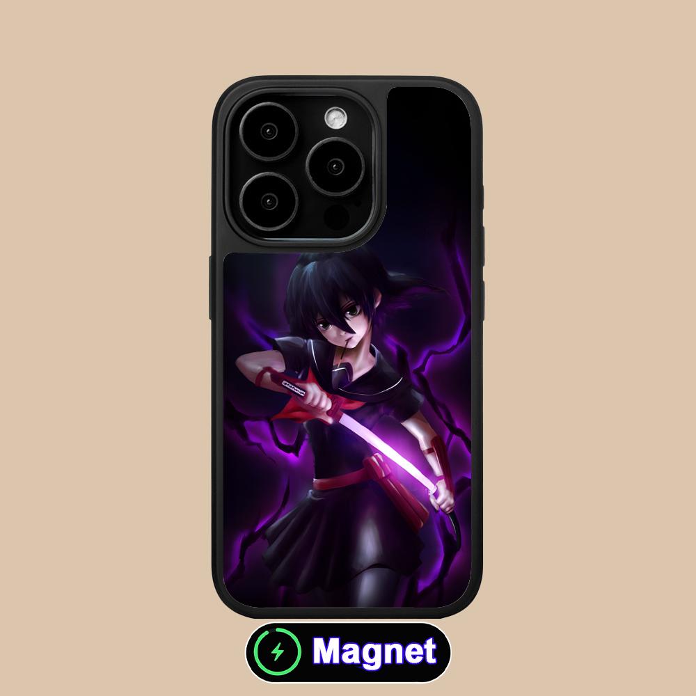 Akame Kurome Matte Surface Magsafe Mobile Phone Case for iPhone 17 16 15 14 13 12 11 Air Pro Max Plus Colorful Cover