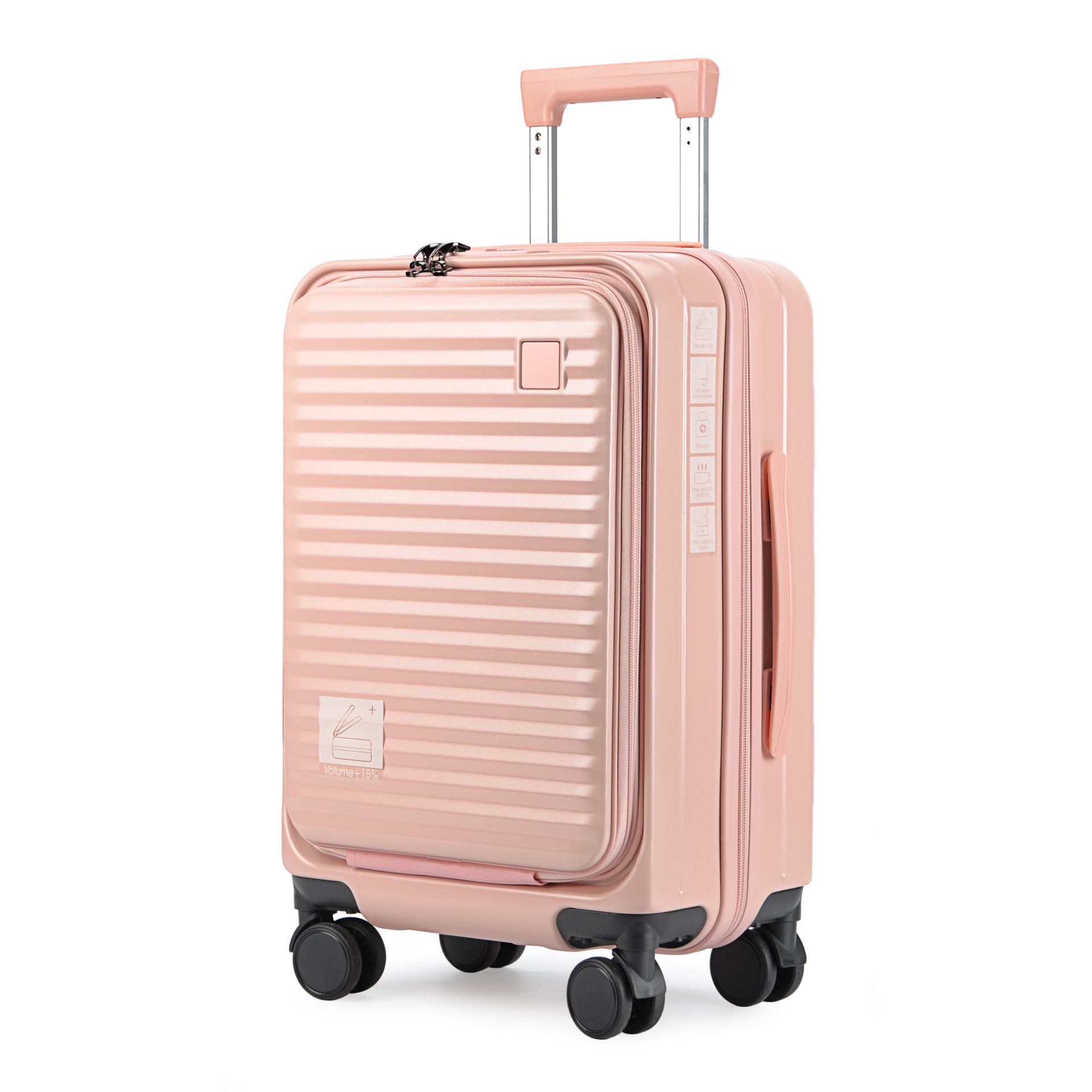 Ultralight 20 Front-Opening Multifunctional Trolley Case - Large Capacity Student Travel Suitcase 20-inch