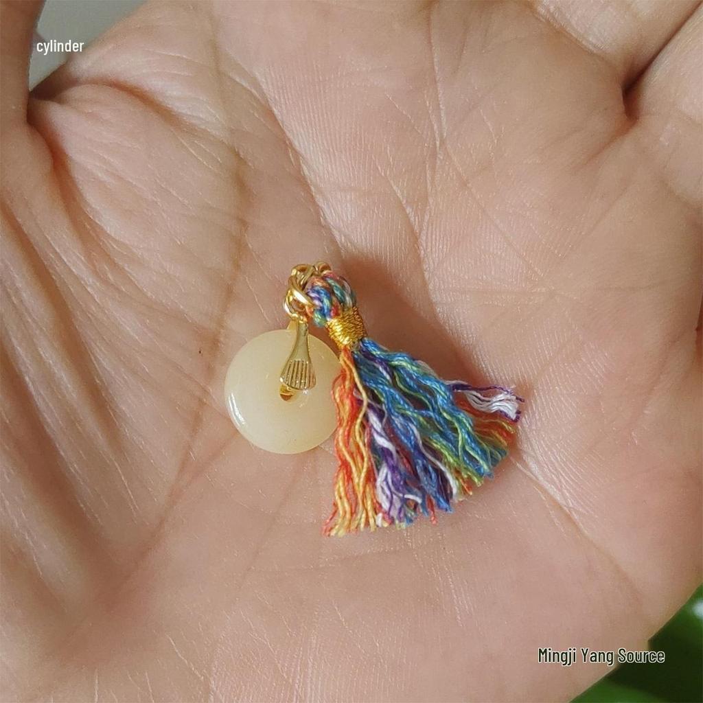 Jewelry Bracelet with Mini Wengwan Tassel, Hand-rubbed Cotton Thread, Handwoven with Small Drip Beads - DIY Necklace