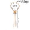 Collier Mode Perle Petite Fleur Chaîne Serpent Ronde Sensation Métallique Premium Gland Longue Chaîne Chaîne Os Designer Commuter Voyage Collier Femme