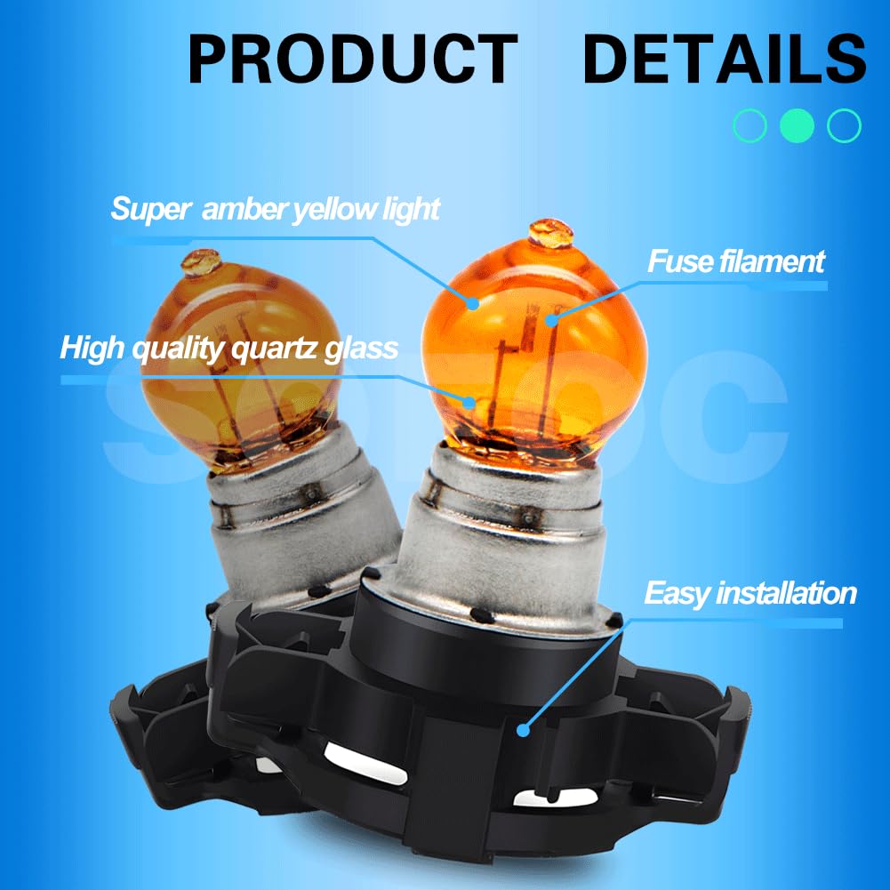 SOFOC PY24W Automotive Auxiliary Lamp DRL Fog Light Cornering Lamp