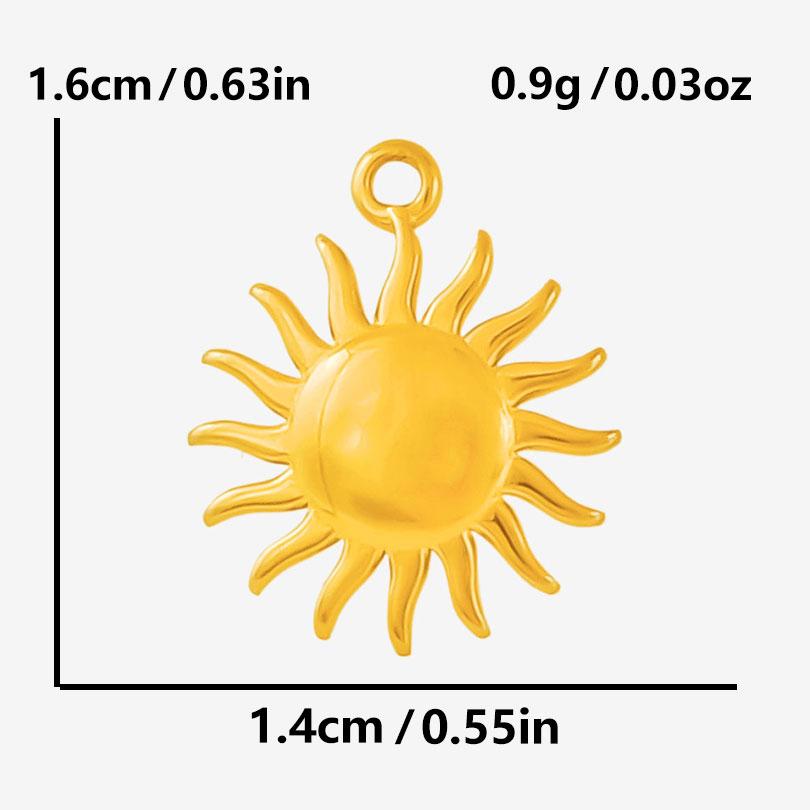 

5pcs Gold Color Galaxy Sun Moon Star Charms Stainless Steel Pendant For Jewelry Making Supplies Handmade Necklace Keychain Charm