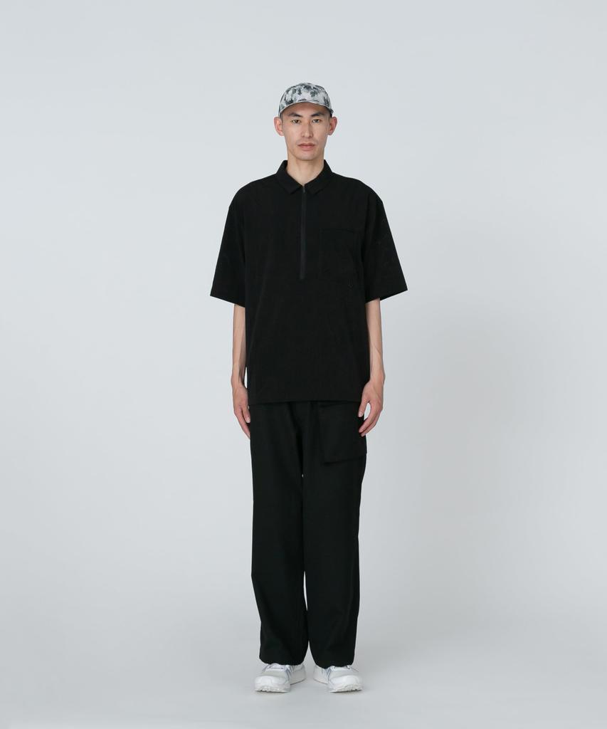 Snow Peak Breathable Quick Dry Polo and Shirt, Black, Large, Unisex, Men's Women's