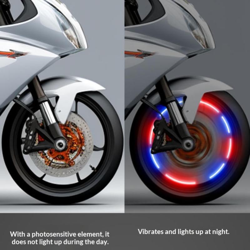 2/4Pcs Auto Shining Bike Moto Wheel Tire Tyre Light Hub Lamp Air Valve Stem Led Light With Cap Cover Car Styling Light