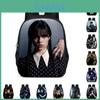 Mittwoch Die Addams Family Rucksack Große Kapazität Schultasche Reisetasche Für Kinder