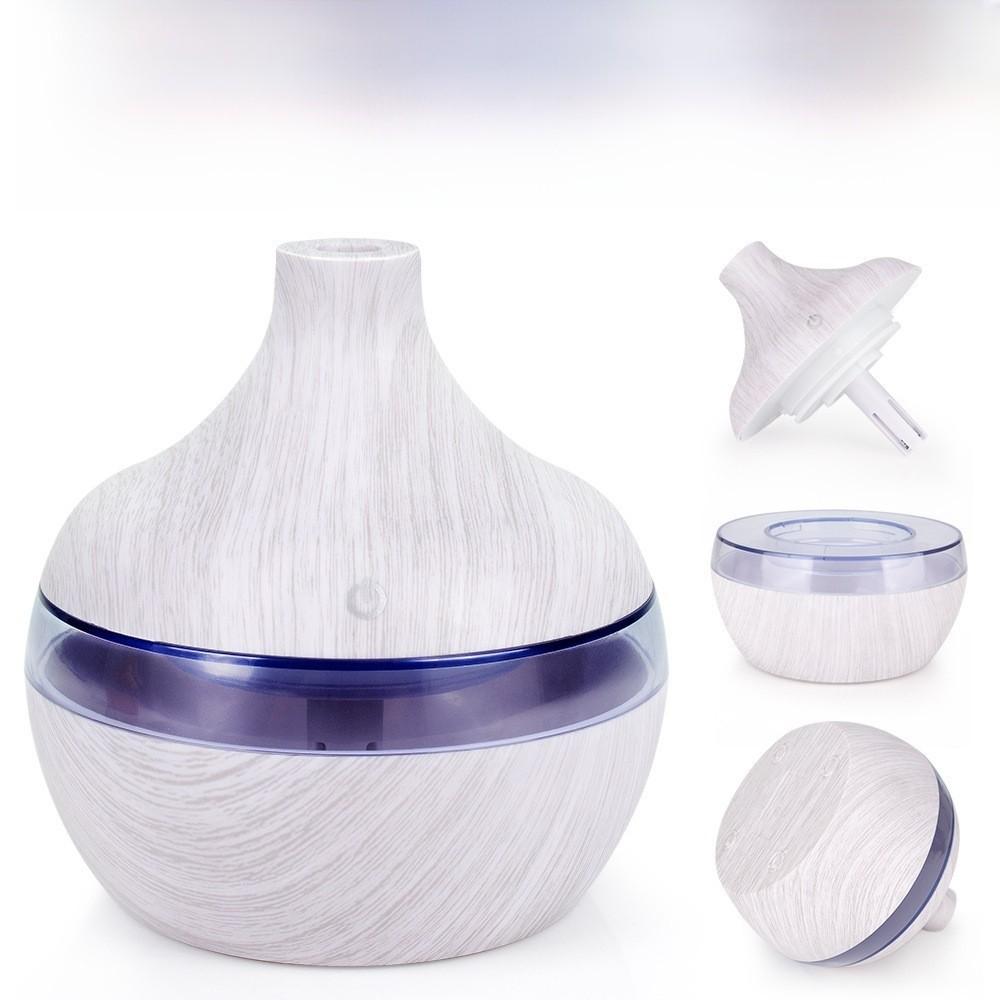 

Wooden Grain Usb Humidifier With Night Light Diffuser For Home Use And Aromatherapy білий