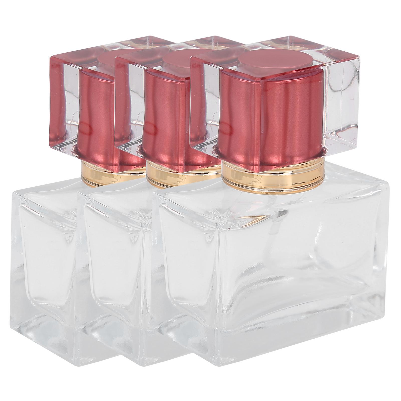

3pcs Glass Refillable Empty Perfume Bottle Cosmetic Perfume Atomizer Dispenser 30mlPurple красный