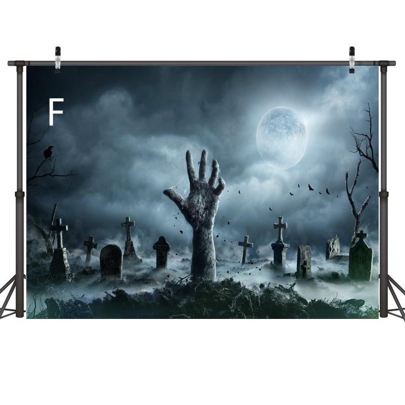 New Halloween Scary Skull Holiday Venue Layout 3D Studio Background Cloth