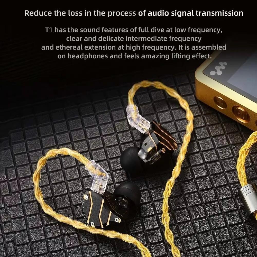 8-Strand QKZ T1 Headphone Upgrade Cord 2Pin KZ Earphone Replacement Cable Music Enthusiasts