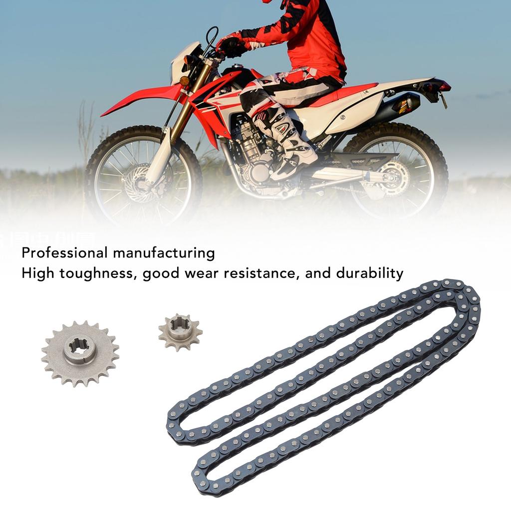 Metal Steel T8F 20T 11T Sprocket 116 Links T8F Drive Chain Kit for Karting Mini Motorcycle Off Road Vehicles