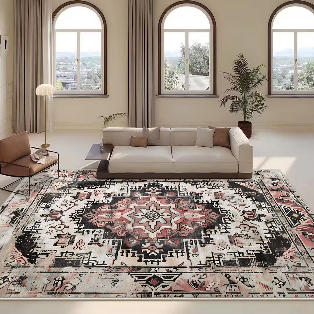 Persian Retro Carpet Living Room Boho Ethnic Home Decoration Plush Bedroom Rug Lounge Sofa Coffee Tables Non-slip Floor Mat Soft