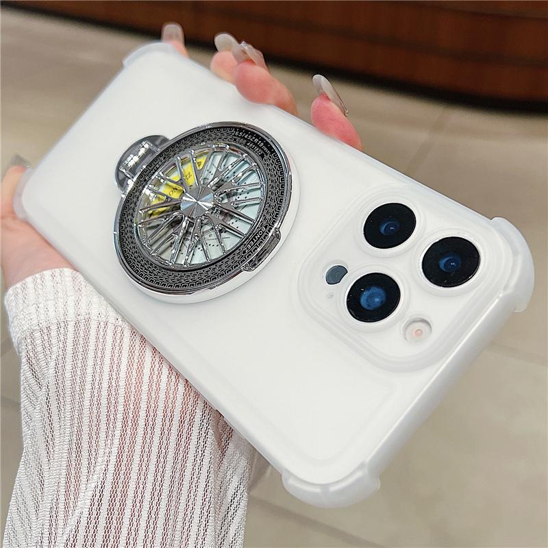 Airbag Shockproof Magnetic Gyro Bracket Holder Case For OPPO FIND X8 X8S Pro Plus X7 Ultra K13 Turbo Reno 10 Magsafe Clear Cover