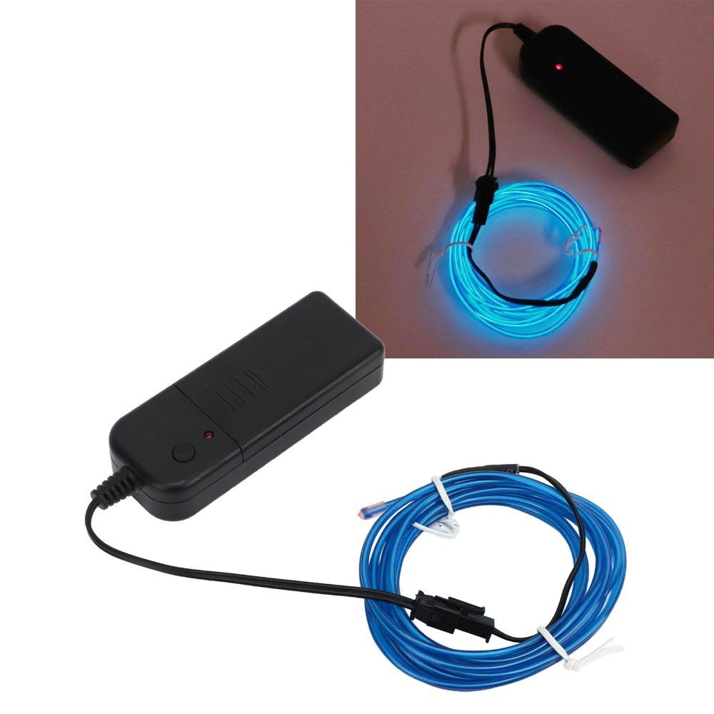2 Pcs Waterproof EL Wire 5m Neon Tube Rope Lights Durable Frame Strip Light  Festival Decoration