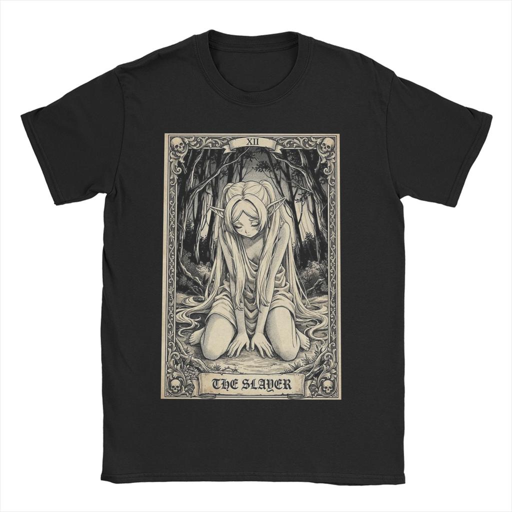 Unisex Women T-Shirt Frieren the quiet elf mage Hipster Cotton Tee Shirt Short Sleeve T Shirts O Neck Tops Gift Idea