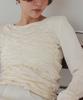 Titibait Long Sleeve Shirred Top Free Ivory Women's AFXP4259, Size,