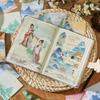 90 Sheet Retro Chinese Style Memo Pad Vintage Landscape Scrapbooking Memo Pad Lovely Sticky Note Scrapbooking Material