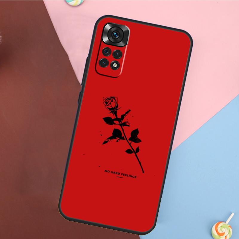 Red Aesthetics Doodles Art Cover For Xiaomi Redmi Note 14 13 12 9 10 11 Pro 9S 10S 11S 12S Redmi 14C 10C 12C 13C Case