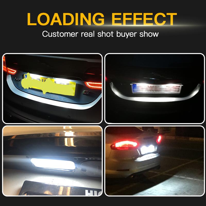 2Pcs LED License Number Plate Light Lamps for Ford Escape Ranger Kuga 1 2 C-MAX Focus 2 3 Ecosport Edge Fiesta 6 7 Mondeo 4 5
