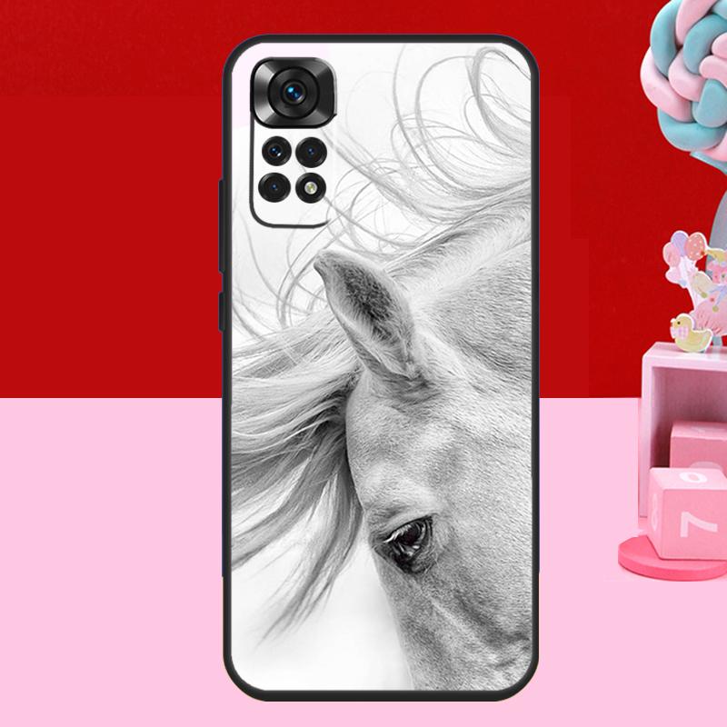 Horse Sketch Case For Xiaomi Redmi Note 14 13 12 11 10 15 Pro Plus Redmi 15 C 13C 10C 12C 14C Soft Cover