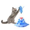 Interactive Cat Toy 3 Level Tower Turntable Ball Track Toy with 3pcs Ball