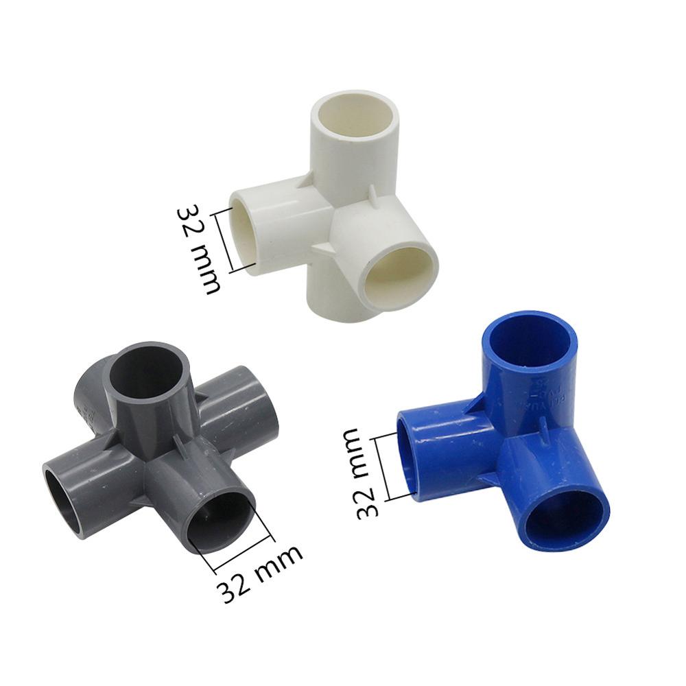 PVC Three-dimensional 3 Way 4 Way 5 Way Water Pipe Connector 32mm Inner Diameter PVC Pipe Fittings Irrigation Coupling Adapter