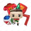 5Pcs Cartoon Cr7 Soccer Birthday Aluminum Film Balloons Set Football Themed Birthday Party Decoration Supplies Party Photo Prop