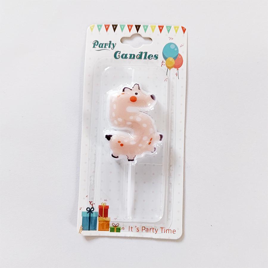 Cartoon Animal Happy Birthday Cake Candle Children Cute Party Candle Baby Happy First Birthday Baking Decoration