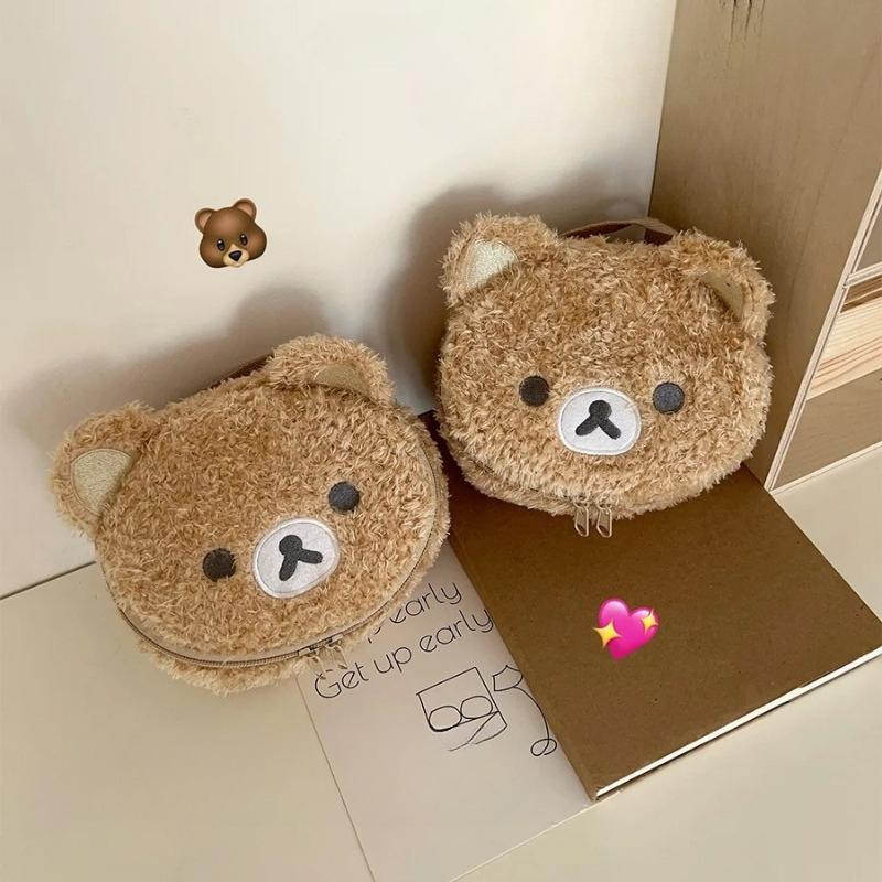 Plush Makeup Box Anime Relaxation Bear Makeup Bag Womens Jewelry Storage Bag Girls Storage Handbag Gift