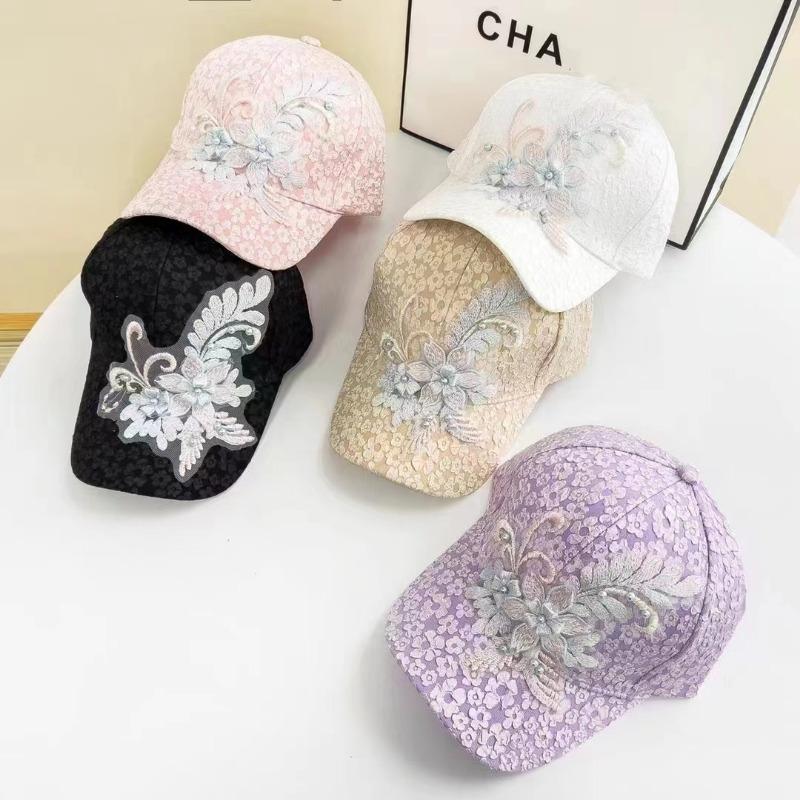 Lace Hat Unisex Embroidered Baseball Cap Breathable Summer Sunshade Cap Cap