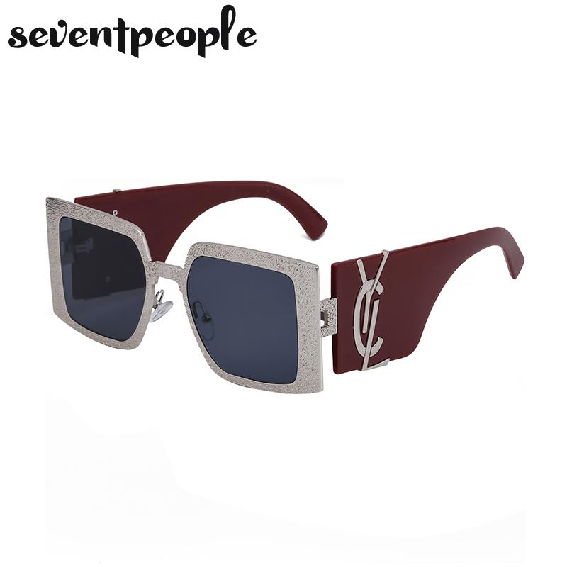 Classic Oversized Square Sunglasses Women Big Frame  Luxury Brand Designer New Vintage Shield Sun Glasses For Ladies Eyewear