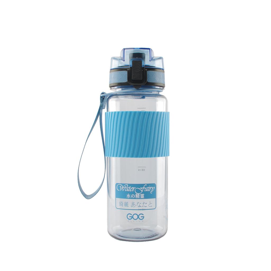 Transparent Space Cup Summer Bounce Cover Sports Water Bottle with Silicone Cover Plastic Sports Kettle
