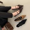 2025 Autumn and Winter New Pointed Head Shallow Mouth Suede Thin Heel Foot Cover Versatile Commuter Work Women's Shoes