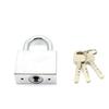 Beugel Hangslot met Pantserijzeren Padlock met Vierkante Sleutel Chroomafwerking 50mm Afmeting en Rondrand Behuizing Diefstalbeveiliging