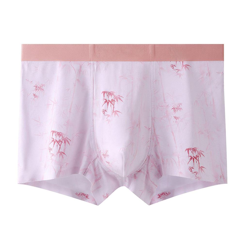 Gentleman's Bamboo 60s Modal Men's Seamless Antibacterial Boxers - Breathable, Sweat-Absorbent, All-Season Flat-Leg Design
